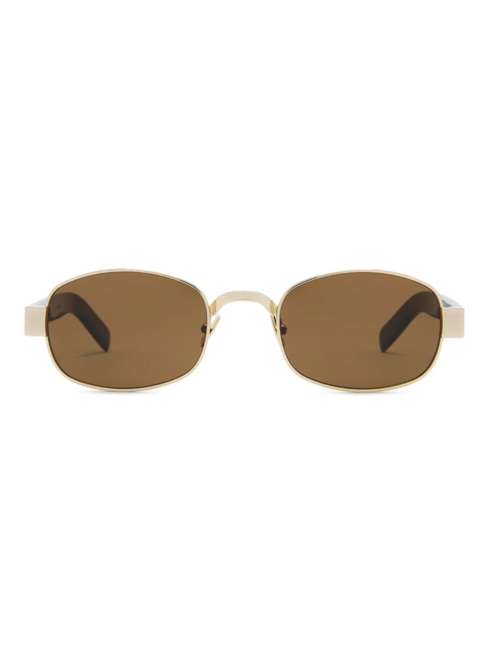Yves Saint Laurent Gold Frame Sunglasses with Brown Lenses and Black Temples - Picture 12 of 12